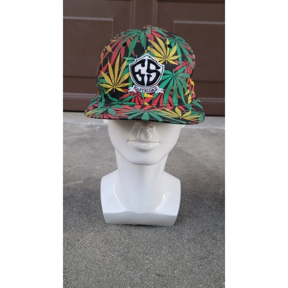 Vtg Eastidaz Mary Jane Weed Leaf Snapback Hat Snoop Dogg Tray Dee Goldie Loc - Picture 2 of 8